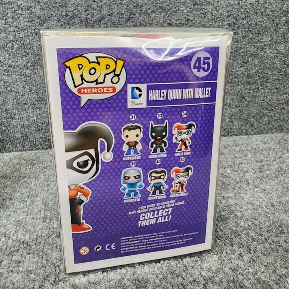 Lot Funko Pop! Vinyl DC Universe Harley Quinn with Mallet #45 + Keychain DC Mini - Picture 7 of 9